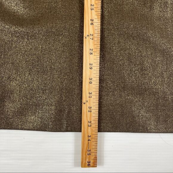 Eccoci Dress Party Cocktail Sheath Brown Gold Wool Women's 6 Bodycon - Picture 11 of 11